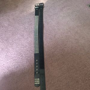 Bundle of Hot Topic Goth/Metal/Punk Real Leather Pyramid Stud Belts